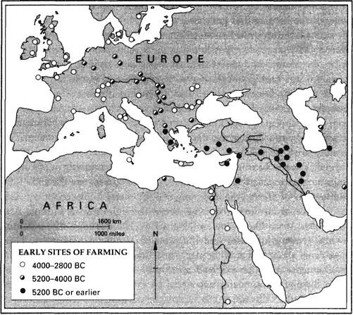 EARLY SITES OF FARMING