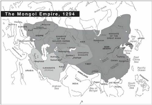 Map of the Mongol Khanates